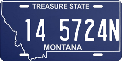 MT license plate 145724N