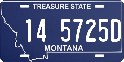 MT license plate 145725D
