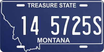 MT license plate 145725S