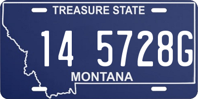 MT license plate 145728G