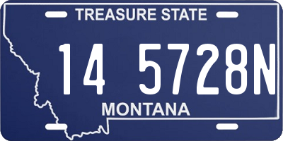 MT license plate 145728N
