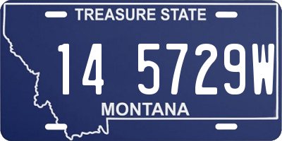 MT license plate 145729W