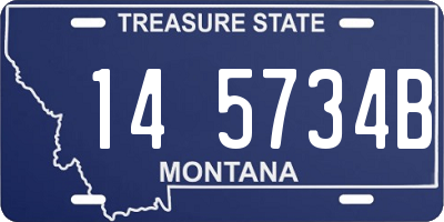 MT license plate 145734B