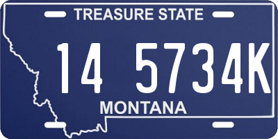 MT license plate 145734K