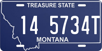 MT license plate 145734T