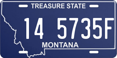 MT license plate 145735F