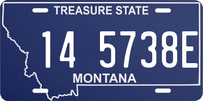 MT license plate 145738E