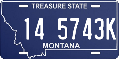 MT license plate 145743K