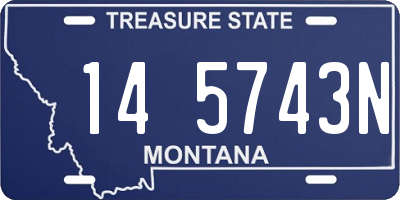 MT license plate 145743N
