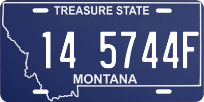 MT license plate 145744F