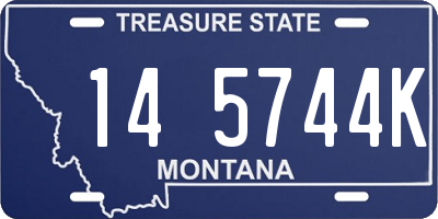 MT license plate 145744K