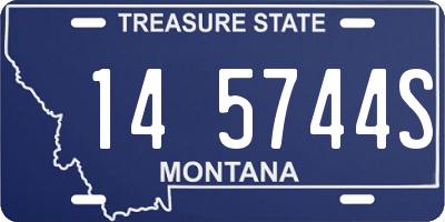 MT license plate 145744S