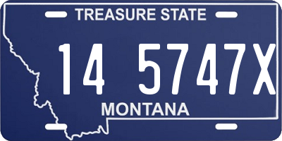 MT license plate 145747X
