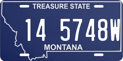 MT license plate 145748W
