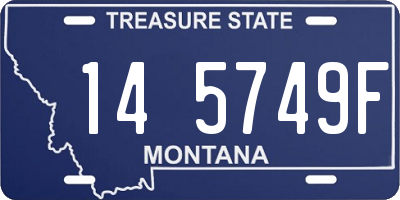 MT license plate 145749F