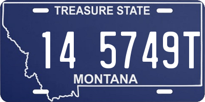 MT license plate 145749T