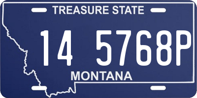 MT license plate 145768P