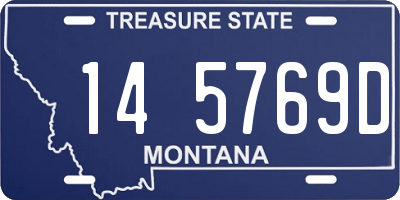 MT license plate 145769D