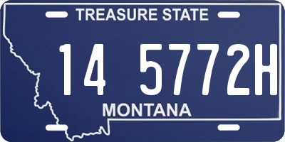 MT license plate 145772H