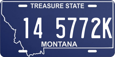 MT license plate 145772K