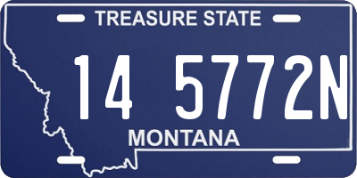 MT license plate 145772N