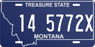 MT license plate 145772X