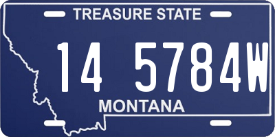 MT license plate 145784W