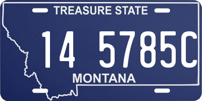 MT license plate 145785C