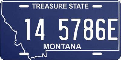 MT license plate 145786E