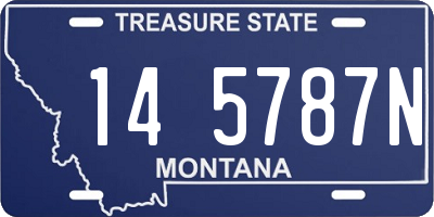MT license plate 145787N