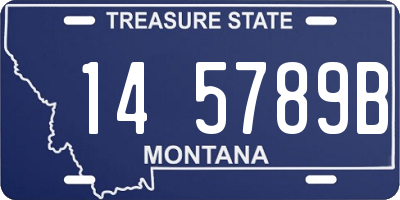 MT license plate 145789B