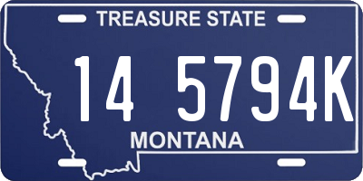 MT license plate 145794K