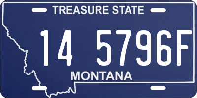 MT license plate 145796F