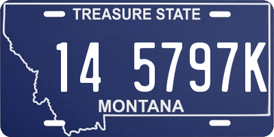 MT license plate 145797K