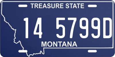 MT license plate 145799D