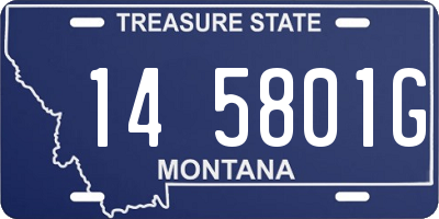 MT license plate 145801G