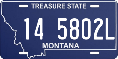 MT license plate 145802L