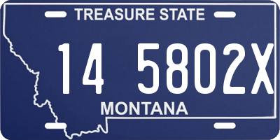 MT license plate 145802X
