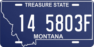 MT license plate 145803F