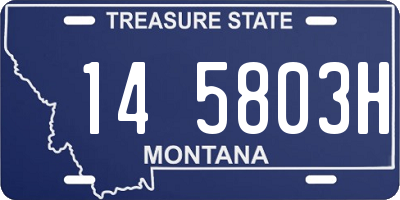 MT license plate 145803H