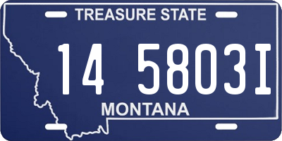MT license plate 145803I