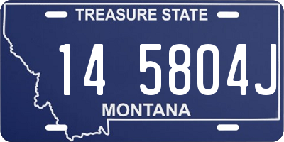 MT license plate 145804J