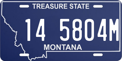 MT license plate 145804M
