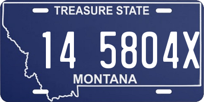 MT license plate 145804X