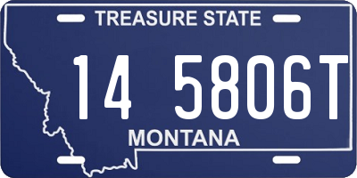 MT license plate 145806T