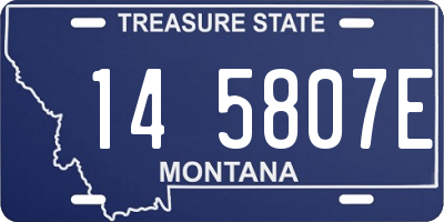 MT license plate 145807E