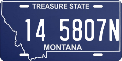 MT license plate 145807N