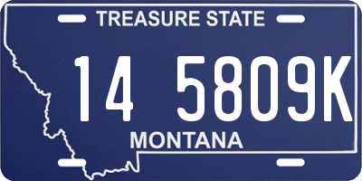 MT license plate 145809K