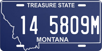 MT license plate 145809M