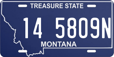 MT license plate 145809N